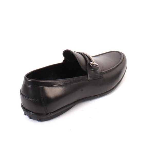 ROBERTO SERPENTINI 20598 Black Leather Moccasins Loafers Shoes main image 4